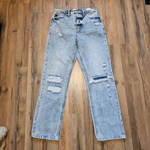 Kancan Distressed Button Fly Jeans Womans Size 1/24